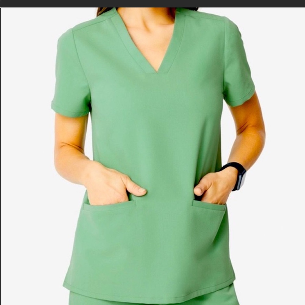 Fig Jade Casma Three-Pocket Scrub Top XS